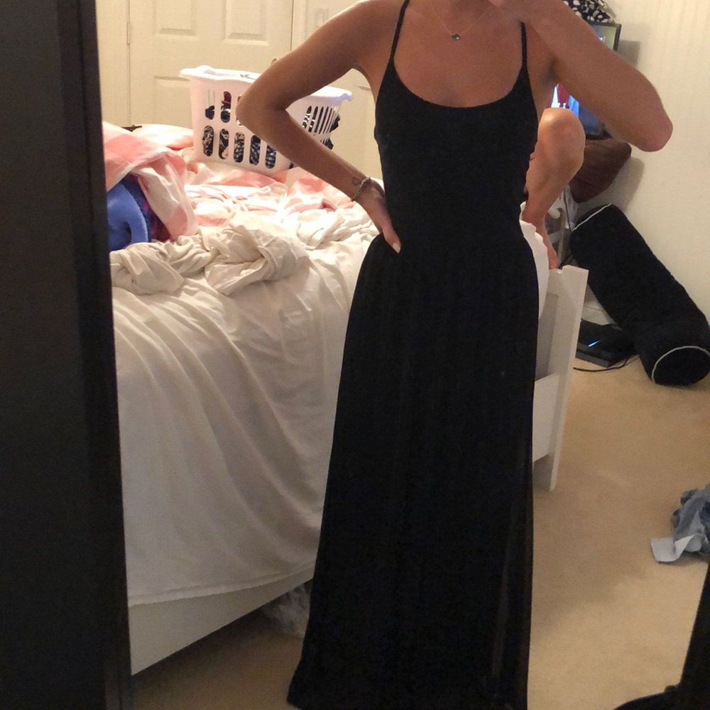 Black Tight Maxi Dress
